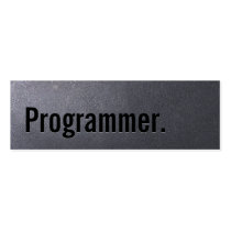 Coal Black Programmer Mini Business Card