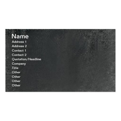 Coal Dust Business Card Template (front side)