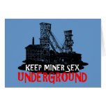 Coal miner greeting card