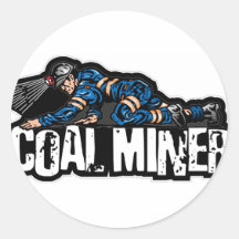 COAL MINER ROUND STICKER