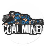COAL MINER ROUND STICKER