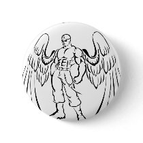 Coal Miner's Guardian Angel Button