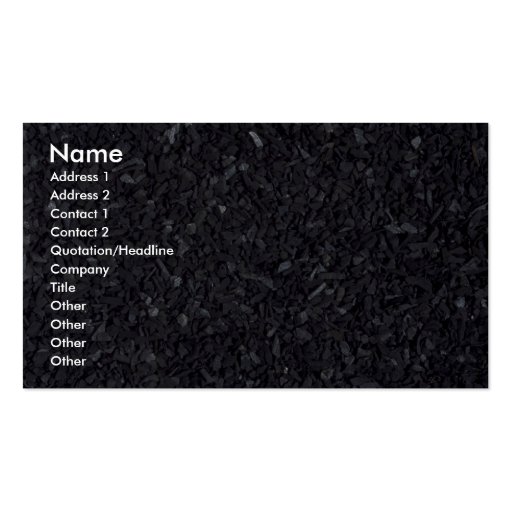 Coal texture business cards (front side)