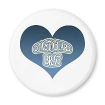 Coast Guard Brat magnets by lifeisahighway Coast Guard Brat magnets