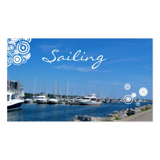 Coast Guard Business Cards Boat Sailing Harbor (front side)