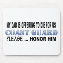 Coast Guard Dad Honor mousepads