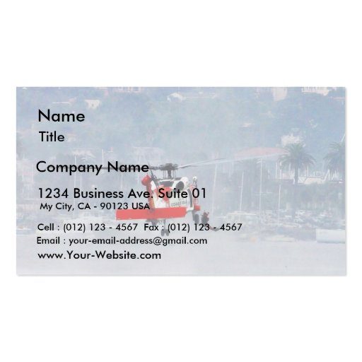 Coast Guard Helicopter Business Cards