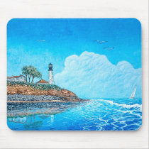 Coast Guard Light mousepads