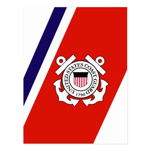 Coast Guard Racing Stripe - Right Postcard | Zazzle
