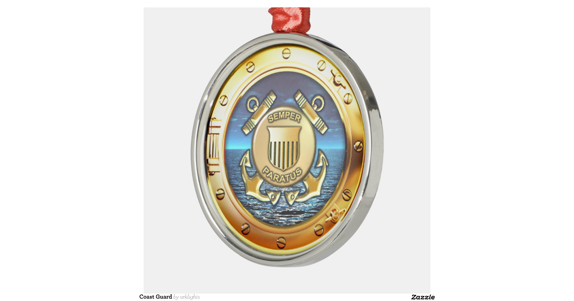 coast guard round metal christmas ornament coast guard round metal christmas ornament