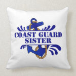 Coast Guard Sister, Anchors Away! Pillow