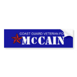 Coast Guard Vet for McCain Bumper Sticker