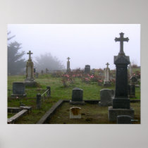 Coastal California Cemetery Poster