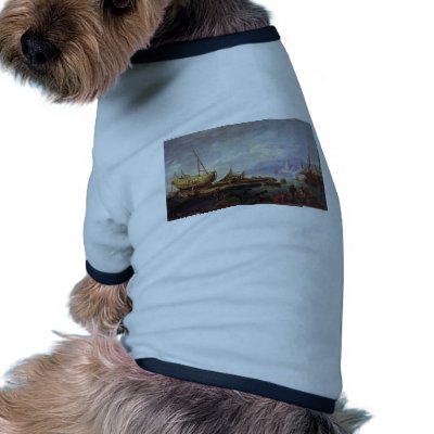 Coastal Landscape By Hackert Jacob Philipp Dog Clothes by Artcollection