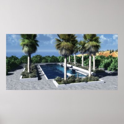 Coastal Oasis: Day - Extreme Print by 3dartwork