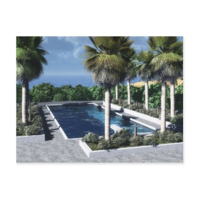 Coastal Oasis: Day Postcard by 3dartwork