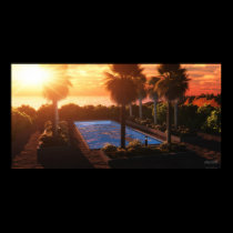 Coastal Oasis: Evening - Extreme posters
