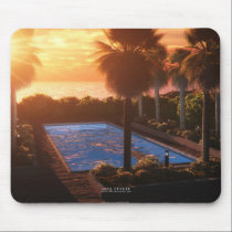 Coastal Oasis: Evening Mousepad mousepads