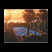 Coastal Oasis: Evening Postcard