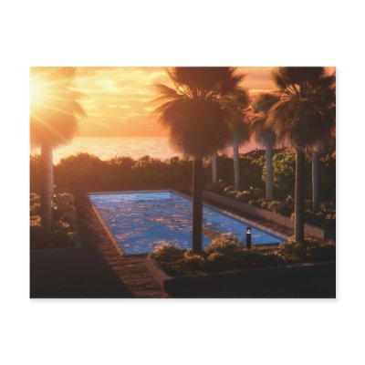Coastal Oasis: Evening Postcard by 3dartwork