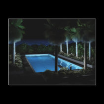 Coastal Oasis: Night Postcard postcards