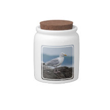 Coastal Seagull Candy Jar