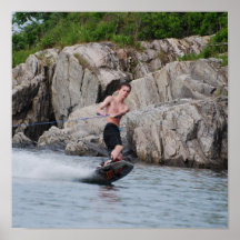 Coastal Wakeboarding Poster