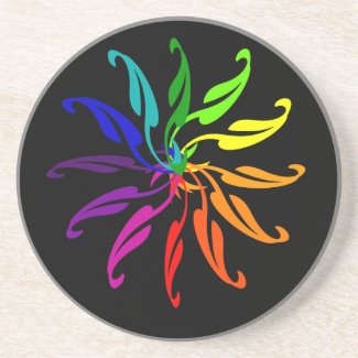 Coaster - Color wheel (black)