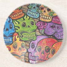 Coaster- Mexican Sugar Skulls