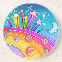 Coaster - Pop Art Sixties Sky, retro style