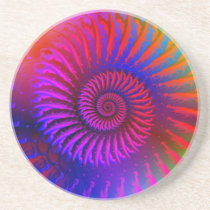 Coaster - Psychedelic Fractal pink red purple