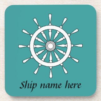 Coaster Set - Helm and ship name