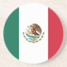 Coaster with Flag of Mexico