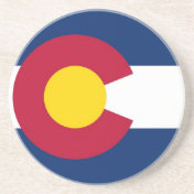 Coaster with Flag of the Colorado, USA