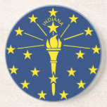 Coaster with Flag of the Indiana, USA