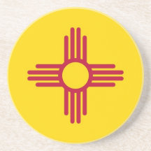 Coaster with Flag of the New Mexico, USA