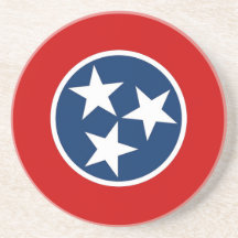 Coaster with Flag of the Tennessee, USA