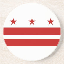 Coaster with Flag of Washington DC, USA