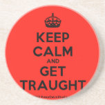 [Crown] keep calm and get traught  Coasters