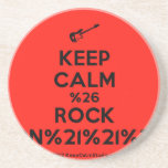 [Electric guitar] keep calm %26 rock on%21%21%21  Coasters