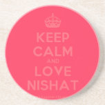 [Crown] keep calm and love nishat  Coasters