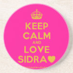 [Crown] keep calm and love sidra [Love heart]  Coasters