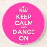 [Dancing crown] keep calm and dance on  Coasters