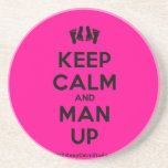 [Feet] keep calm and man up  Coasters