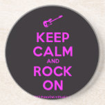 [Electric guitar] keep calm and rock on  Coasters
