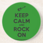 [Electric guitar] keep calm and rock on  Coasters
