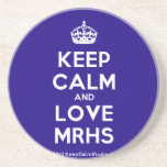[Crown] keep calm and love mrhs  Coasters