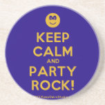 [Smile] keep calm and party rock!  Coasters