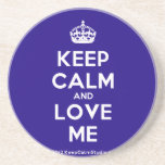 [Crown] keep calm and love me  Coasters