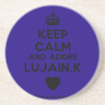 [Crown] keep calm and adore lujain.k [Love heart]  Coasters